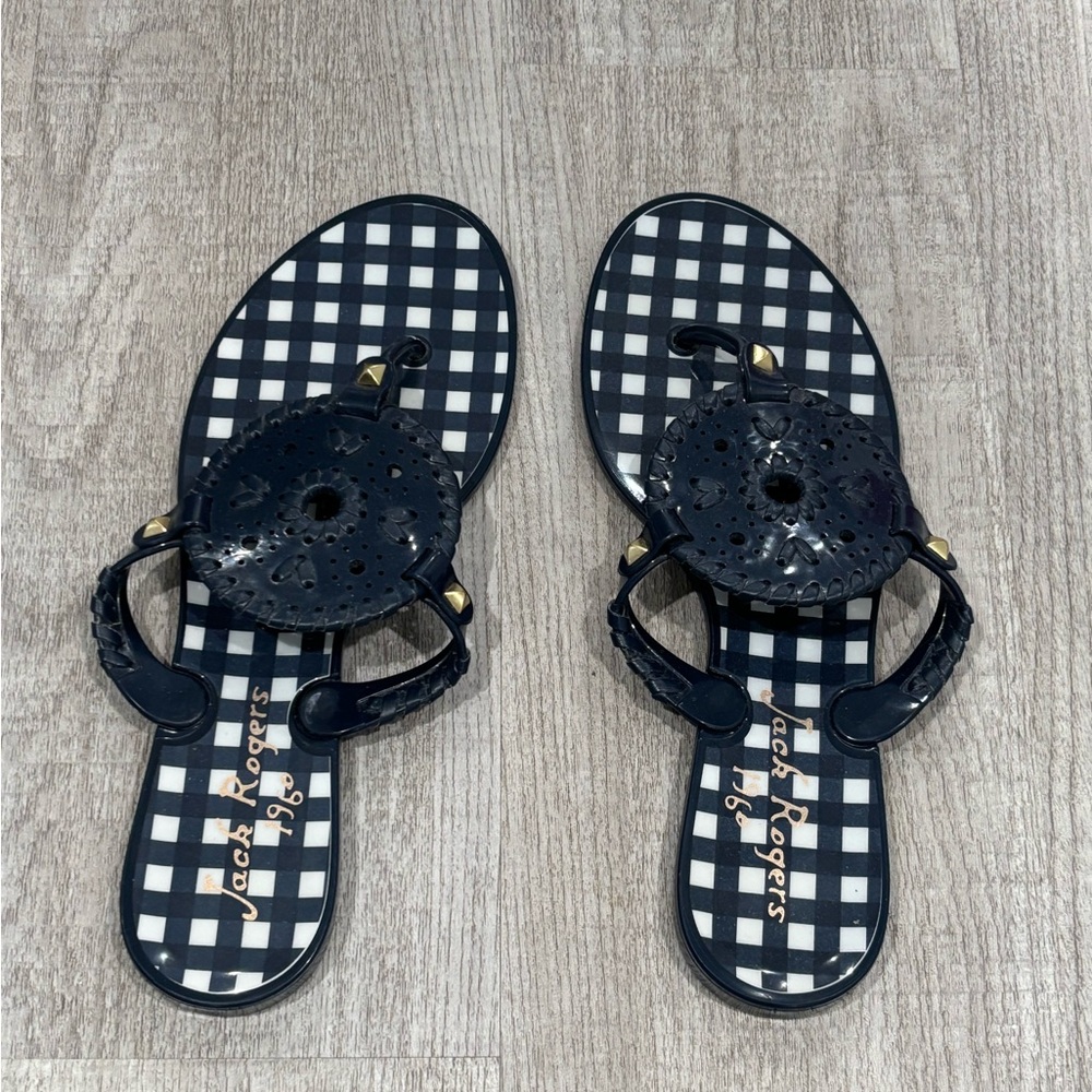 Jack Rogers Black and White Sandals